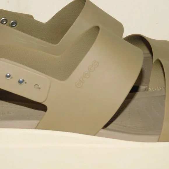 CROCS Brooklyn LiteRide Platform Sandals Size 10 - Picture 4 of 11